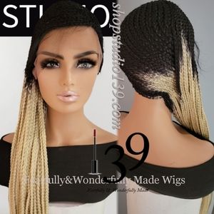 Sexy Light weight blonde ombre braided lace front wig